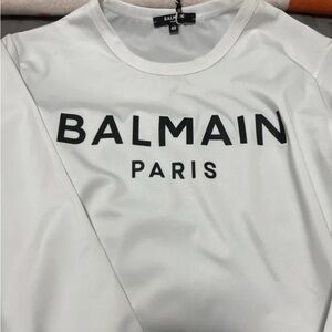 Balmain Black and White Long Sleeve Top